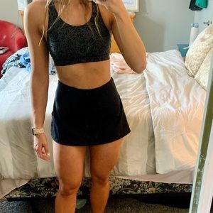 Black tennis skort